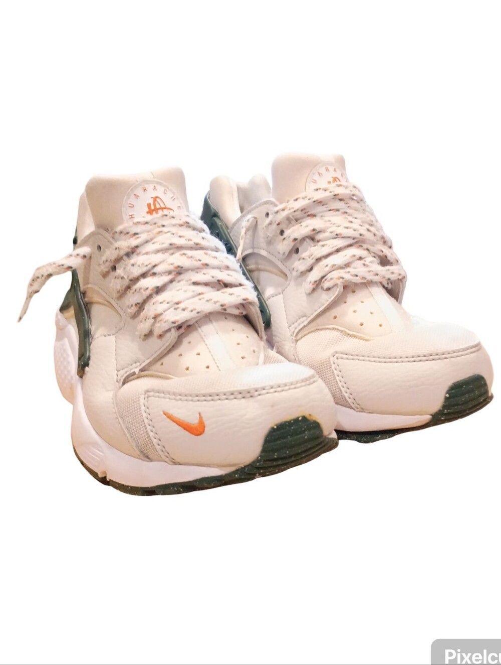 Nike Huarache Run low Shoes- Unisex Youth- 6.5Y | "Cream Green"